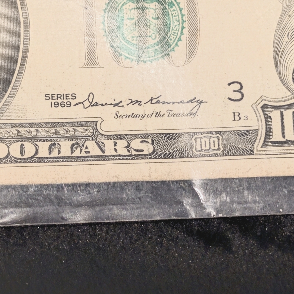 1969 100 dollar bill